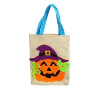 Borsa Da Dolciumi Di Halloween Bagliera-Light Made Di Biancheria Con Un Motivo Di , Maniglie Stabili, Spaziosi Spazio Di Archiviazione, Design Decorativo Per Dolci O Acidi | Evento Per Bambini St