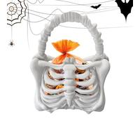 Borsa da donna a forma di teschio, design a gabbia toracica, borsa con scheletro, portafoglio per Halloween, gotico, punk, rock, oggetti di scena per bottiglie, viaggi, gite, trucco, gioventù, ragazza