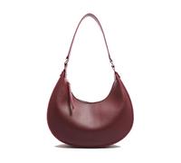 Borsa da donna a mezza luna, con cerniera, regalo premuroso per fidanzate, madri e fidanzate, Borgogna, 26*20*17