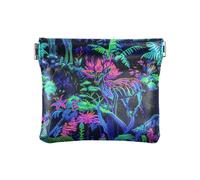 Borsa da donna Addax con animali della giungla, in pelle verde fluo, verde menta, portamonete da donna