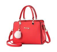 Borsa da donna alla moda borsa da donna borsa a tracolla borsa in pelle per borse da donna ciondoli per borse, Rosso, Taglia unica