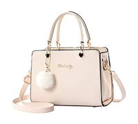 Borsa da donna alla moda borsa da donna borsa a tracolla borsa in pelle per borse da donna ciondoli per borse, Beige, Taglia unica