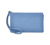 Borsa da donna alla moda in ecopelle con cerniera tinta unita borsa ascellare pochette portafoglio telefono bastone con anello