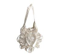 Borsa da donna alla moda larga pieghettata morbida PU accattivante borse a tracolla funzionale per tutti i giorni, A, One Size