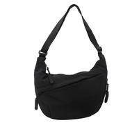 Borsa da donna alla moda per ravioli multi-tasche borsa a tracolla alla moda borsa a tracolla a mezzaluna grande capacità tracolla regolabile semplice borsa a tracolla, Nero , 320x110x210mm