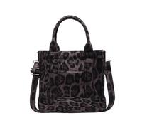 Borsa da donna alla moda piccola borsa quadrata semplice a spalla con manico superiore leopardi modello Crossbody per lavoro spalla semplice per donna borsa quadrata leopardo modello crossbody, grigio