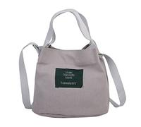 Borsa da donna alla moda semplice arte ragazza borsa di tela casual messenger bag mens borse o borse a tracolla, Grigio, Taglia unica