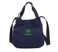 Borsa da donna alla moda semplice arte ragazza borsa di tela casual messenger bag mens borse o borse a tracolla, Blu, Taglia unica