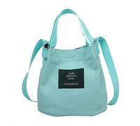 Borsa da donna alla moda semplice arte ragazza borsa di tela casual messenger bag mens borse o borse a tracolla, Azzurro, Taglia unica