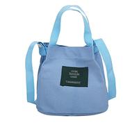 Borsa da donna alla moda semplice arte ragazza borsa di tela casual messenger bag mens borse o borse a tracolla, blu cielo, Taglia unica