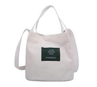 Borsa da donna alla moda semplice arte ragazza borsa di tela casual messenger bag mens borse o borse a tracolla, bianco, Taglia unica