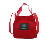 Borsa da donna alla moda semplice arte ragazza borsa di tela casual messenger bag mens borse o borse a tracolla, Rosso, Taglia unica