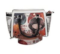 Borsa da donna Alma - Borsa bowling multicolore - Borsa a tracolla con chiusura a cerniera - Scomparti multipli - Stile casual - Spaziosa - Modello 40701-032 Tagli UnicaColorato,Geometrico