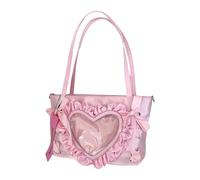 Borsa da donna Bella Itabag Stile Giapponese Borsa a Tracolla Studenti Scuola Dolci Fiocchi Spalla Per Pin Display Stili Giapponesi Itabag Bella Spalla Dolci Fiocchi Crossbody Ascella, A, One Size