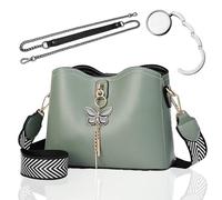 Borsa da donna. Borsa a tracolla donna borsa nera Borse a tracolla M con cinghia larga marca offerte outlet appendere borsa tavolo borse shopper uso quotidiano shopping party lavoro (verde), Verde
