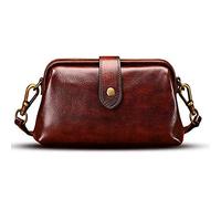 Borsa da Donna, Borsa da Medico retrò Fatta a Mano Borsa a Tracolla Borsa a Tracolla in Pelle Stile Vintage da Donna (Caffè)