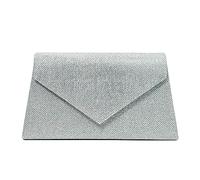 Borsa da donna Borsa da sposa Pochette Borsa per le donne Ragazza Spalla Crossbody Borse Moda Busta Sacchetto di Strass Borsa da Sera, Argento