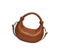Borsa da donna Borsa in pelle PU Piccola borsa Incontri Stili coreani Crossbody Messaggeri alla moda per donne quotidiane Spalla mezza luna Semplice Crossbody Messenger in pelle PU, Marrone, One Size