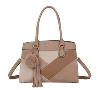 Borsa da donna Cléo effetto granulato con pompon decorativo e tracolla