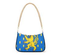 Borsa da donna con bandiera della Franche Comte retrò borsa formale Hobo borsa a tracolla colorata chiusura con cerniera
