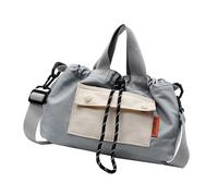 Borsa da donna con coulisse a tracolla semplice borsa a tracolla Secchio stile coreano messaggeri per tutti i giorni con coulisse Crossbody per le donne Secchio di tela semplice spalla