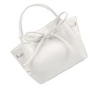 Borsa da donna con fiocchi dolci a tracolla semplice borsa a tracolla secchiello stile coreano messaggeri per donne di tutti i giorni stile coreano spalla, bianco
