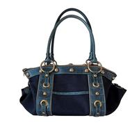 Borsa da donna con manico superiore, borsa a tracolla, borsa per la spesa, per il tempo libero, pieghevole, per il fine settimana, idea regalo, Blu reale