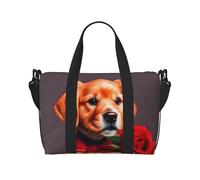 Borsa da donna con stampa di un cane da gentiluomo, borsa a tracolla portatile, adatta per fitness, viaggi.