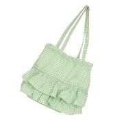 Borsa da donna con volant plaid borsa ascella borsa grande capacità pendolarismo semplice ascelle stili coreani spalla donna ascella borsa a tracolla grande capacità ascella borsa a tracolla