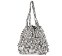 Borsa da donna con volant plaid borsa ascella borsa grande capacità pendolarismo semplice ascelle stili coreani spalla donna ascella borsa a tracolla grande capacità ascella borsa a tracolla