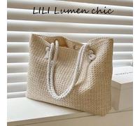 Borsa da donna di nuova progettazione, alla moda con uno stile semplice e una grande capacità. Borsa a tracolla intrecciata in colore unito, alto valore estetico per le ragazze. La borsa a tracolla pr