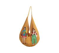Borsa da donna elegante borsa da spiaggia moda ascella borsa a maglia spalla stili coreani ascelle per viaggi vacanze donne lavoro a maglia ascella spiaggia stili coreani pendolarismo spalla, Giallo