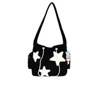 Borsa da donna Estetica Messenger Carina Borsa a tracolla grande capacità Tote Borsa a tracolla casual (nero, taglia unica)