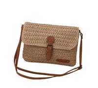 Borsa da donna in paglia intrecciata. Borsa a tracolla a tracolla casual e versatile for le vacanze