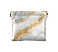 Borsa da donna in pelle bianca e oro con texture marmorizzata portamonete carino gioielli per ragazze signore borsa