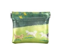 Borsa da donna in pelle con cagnolino bianco a forma di simpatico cartone animato, con chiusura, Cane bianco carino cartone animato, 1 size, moderno