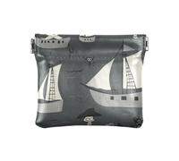 Borsa da donna in pelle con design a forma di barca a vela, design a forma di pirati, borsa unica per il trucco, per donne e ragazze