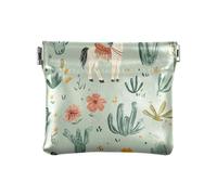 Borsa da donna in pelle ecologica in poliuretano, con cavallo da cowboy occidentale, stile boho, cactus, colore: verde