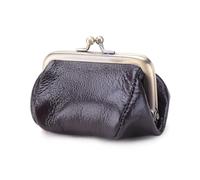 Borsa da donna in pelle in stile vintage con bocca dorata: elegante borsa semplice portatile, mini borsa decorativa di fascia alta, Caffè, Stile retrò