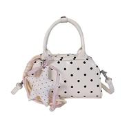 Borsa da donna in pelle PU a pois piccola borsa a mano | Borsa classica chic sotto le braccia con ciondolo a stella per viaggi, shopping, lavoro, viaggi
