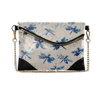 Borsa da donna in pelle PU pochette stile minimalista borsa da sera per viaggio Midnight Dragonfly blu carteras para fiestas elegantes