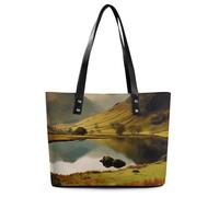 Borsa da donna in pelle, stampa Parco nazionale del Lake District, borsa a tracolla in pelle da donna Borsa a tracolla in pelle Borsa in pelle Borse in pelle Borse in pelle, Borsa da donna in pelle