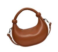 Borsa da donna in stile coreano a tracolla in pelle PU piccola borsa messaggeri moda mezza luna donne stili coreani tracolla tracolla in pelle PU messenger, Marrone, One Size