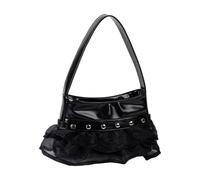 Borsa da donna in stile coreano Borsa a tracolla increspata in pelle PU ascella signore pendolarismo elegante borsa ascellare donna increspato ascella borsa in pelle PU borsa stile coreano spalla
