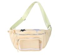 Borsa da donna in stile giapponese, a tracolla, trasparente, Itabag, bella vita, da donna, con cinturino trasparente, per viaggi quotidiani, Giallo, Bellezza di massa