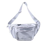Borsa da donna in stile giapponese, a tracolla, trasparente, Itabag, bella vita, da donna, con cinturino trasparente, per viaggi quotidiani, Argento, Bellezza di massa