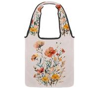Borsa da donna in tela con motivo cielo e pianeti colorati, misura media, riutilizzabile, lavabile ed ecologica, Multicolore 01, 14.1x14.9in/36x38cm