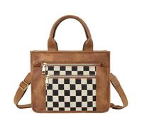 Borsa da donna in tela Slouchy borsa con cerniera alla moda borsa a tracolla regolabile alla moda Messenger borsa grande da lavoro, marrone 2, 270.00x110.00x210.00mm