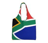 Borsa da donna in tela stampata con bandiera del Sud Africa Borsa a tracolla leggera Borsa per la spesa