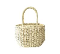 Borsa da donna in vimini da spiaggia borsa a tracolla contenitore per abiti con coperchio (B taglia unica)